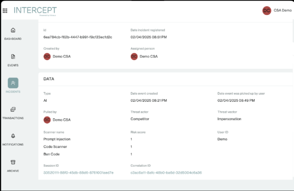 Core Platform Dashboard